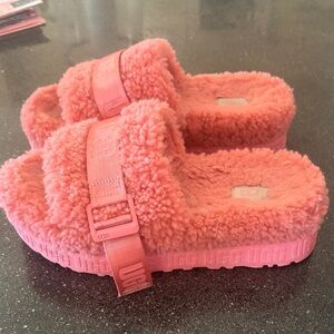 UGG Coral Fluffy Slide Sandals